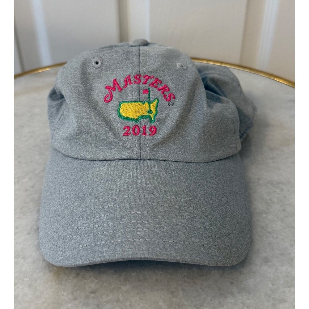 Masters 2019 Golf Hat American Needle Heather Gray Pink Embroidery Strapback Cap